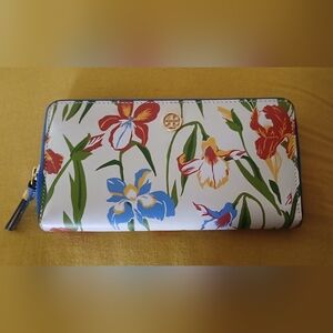 Tory Burch Painted Iris Robinson Wallet NWOT